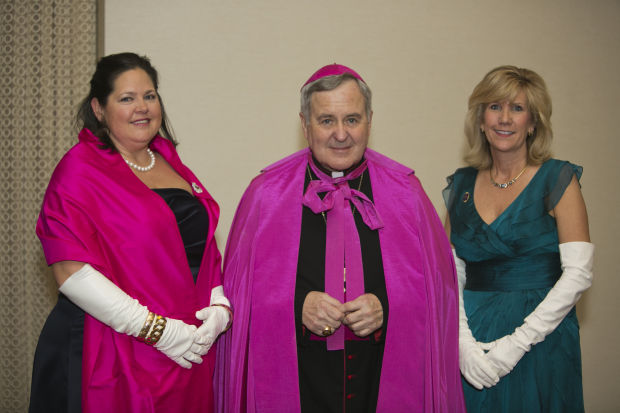 Ball Chair Beth Schmitt, Archbishop Robert Carlson, President Jennifer Wright